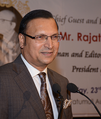 Mr. Rajat Sharma, Chairman and Editor in Chief, India TV, President of DDCA