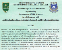 Andhra Pradesh State Sericulture Research and Development Institute Workshop