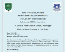 Vitrual Field Trip to Velas, Ratnagiri