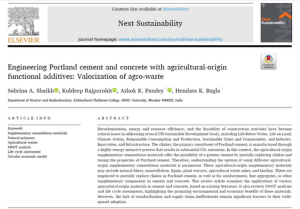 Engineering Portland cement and concrete with agricultural-origin functional additives Valorization of agro-waste