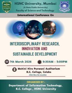 International Conference IRISD’26 on 7th March organised by Department of IT